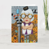 Carte Lunettes de collage multimédia mixtes (Devant)