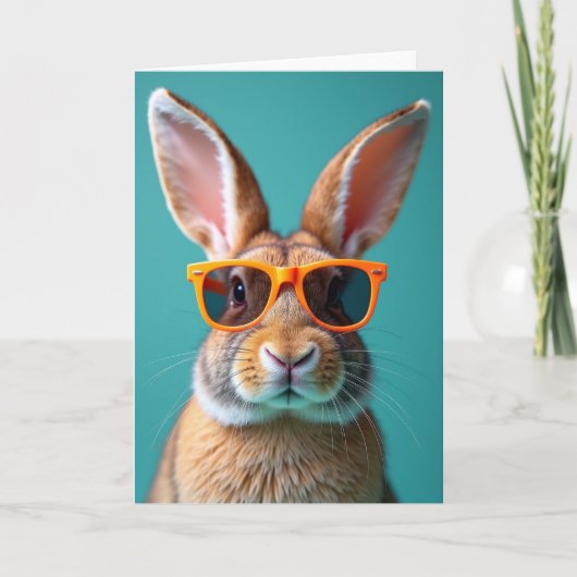 Carte Lunettes de Lapin Cool (Devant)