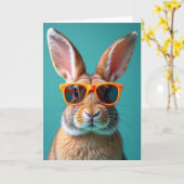 Carte Lunettes de Lapin Cool (Fleur jaune)