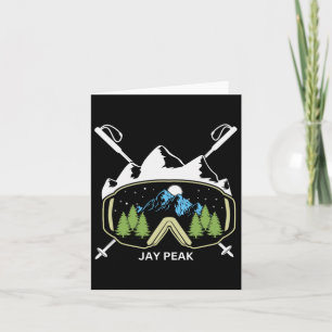 Carte Lunettes de ski et bâton de skieur de Jay Peak Ver