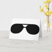 Carte lunettes de soleil (Fleur jaune)