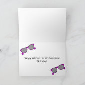 Carte Lunettes de soleil anniversaire (Intérieur)
