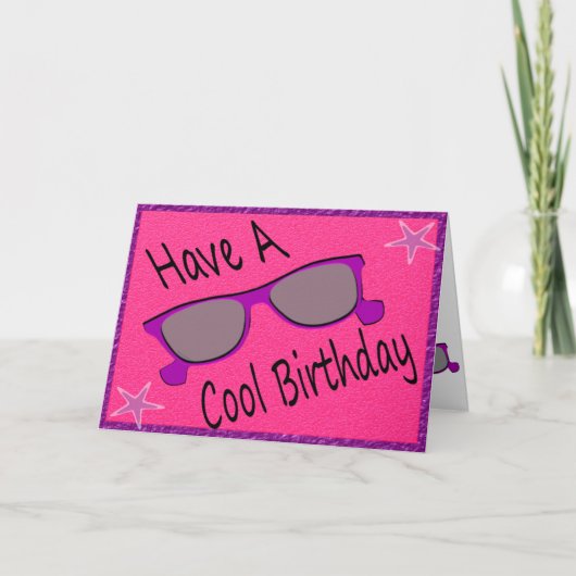 Carte Lunettes de soleil anniversaire (Devant)