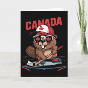 Carte Lunettes de soleil Drapeau canadien Feuille d'érab
