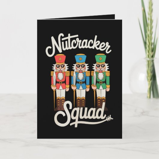 Carte Lunettes de soleil Nutcracker Squad Noël Xmas Fête (Devant)