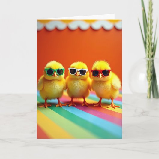 Carte Lunettes de Soleil Petit Oiseau Mignon (Devant)