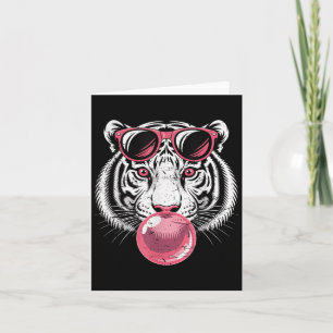 Carte Lunettes de soleil Rose Visage Tigre Vibes Jungle
