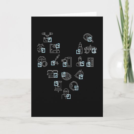 Carte Lunettes Opticiennes Coeur Opticien (Devant)