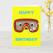 Carte Lunettes rouges (Fleur jaune)