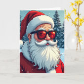 Carte Lunettes Rouges Joyeuses (Fleur jaune)