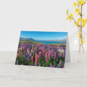 Carte Lupines de Russle au lac Tekapo | Nouvelle Zélande (Fleur jaune)
