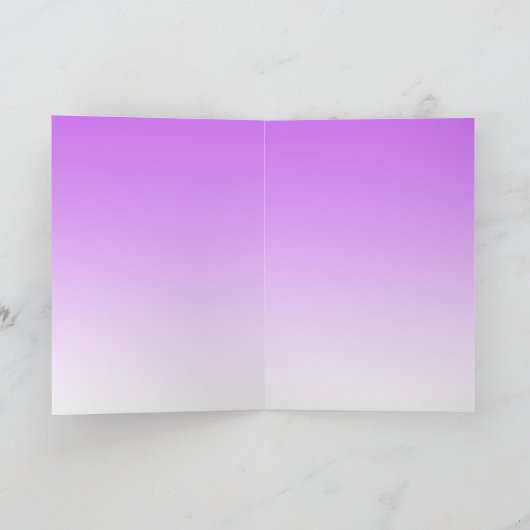 Carte Lupines violettes blanches (Intérieur)