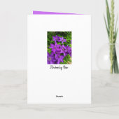 Carte Lupines violettes Flore Garder le contact vide (Dos)