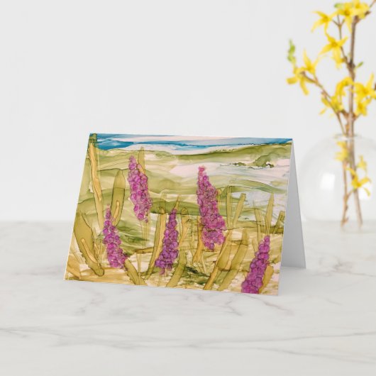 Carte Lupins à l'état sauvage  (Fleur jaune)