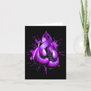 Carte Lupus Boxe Gant Purple Ribbon Sensibilisation Lutt