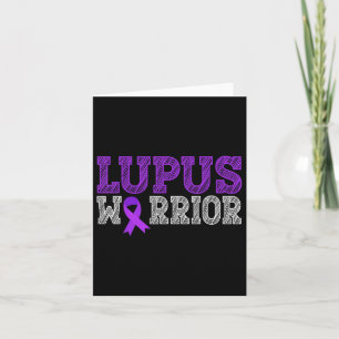 Carte Lupus Guerrier violet Ribbon Lupus Mois de sensibi