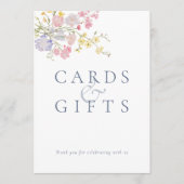 Carte Lush Dusty Blue Script Wedding Tabletop Sign  (Devant)