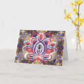 Carte Lustré Zen Lotus (Fleur jaune)