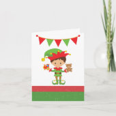 Carte Lutin avec cadeaux et fond blanc  (Devant)