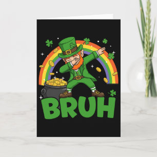 Carte Lutin de dabbing Bruh drôle de garçons de la Saint