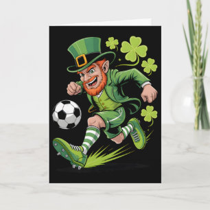 Carte Lutin de football irlandais Fun St Patrick's Day F