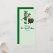 Carte Lutin de la Saint-Patrick (Devant/Arrière en situation)