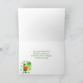 Carte Lutin de la Saint-Patrick avec trèfle (Intérieur)