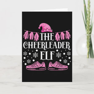 Carte Lutin de Noël de Cheer Cheerleading La meneuse de 