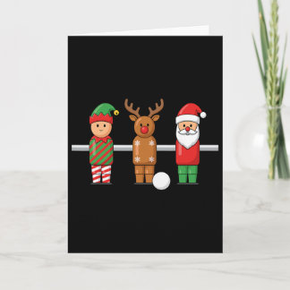 Carte Lutin de Noël Foosll Renne Santa Trio Table Foo