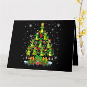 Carte Lutin de rennes de Noël Alligators Arbre de Noël L (Fleur jaune)