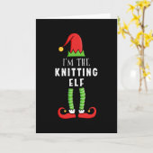 Carte Lutin de tricot Cadeau de Noël pour la famille (Fleur jaune)