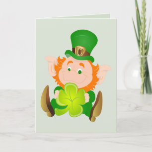 Carte Lutin du jour de St Patrick heureux