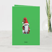 Carte Lutin festif tenant un verre de stout sec irlandai (Dos)