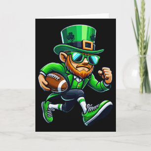 Carte Lutin jouant au football Jour de la Saint-Patrick