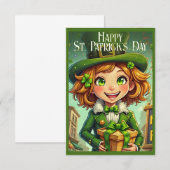 Carte Lutin joyeux - Saint-Patrick Chanceux (Devant / Derrière)