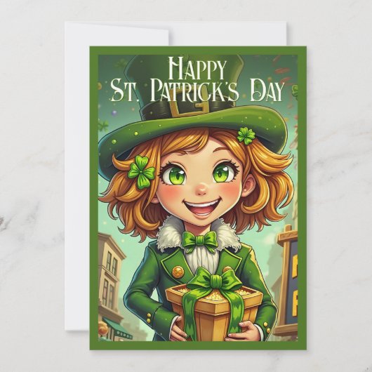 Carte Lutin joyeux - Saint-Patrick Chanceux (Devant)