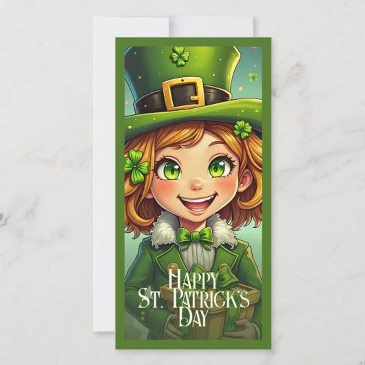 Carte Lutin joyeux - Saint-Patrick Chanceux (Devant)