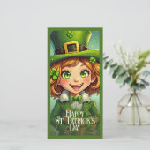 Carte Lutin joyeux - Saint-Patrick Chanceux (Debout devant)