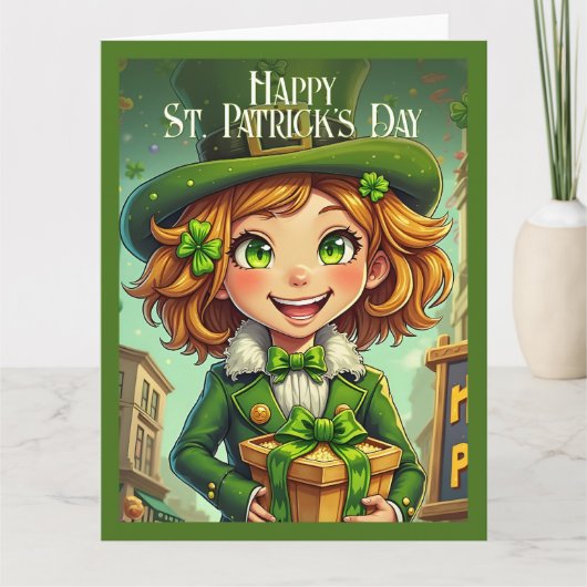 Carte Lutin joyeux - Saint-Patrick Chanceux Char (Devant)