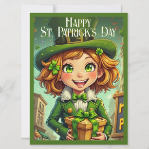 Carte Lutin joyeux - Saint-Patrick Chanceux Char