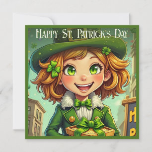 Carte Lutin joyeux - Saint-Patrick Chanceux Char