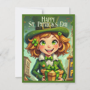 Carte Lutin joyeux - Saint-Patrick Chanceux Char