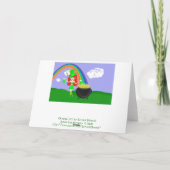 Carte Lutin roux de fille de jour de St Pat avec (Dos)