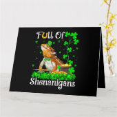 Carte Lutin Shamrock Feuille Dragon Barbu St. Patrick (Fleur jaune)