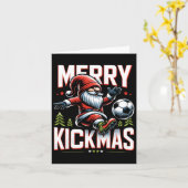 Carte Lutine de football Joyeux Kickmas  (Fleur jaune)