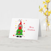 Carte Lutine de Noël mignonne (Fleur jaune)