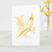 Carte Lutino Cockatiel (Fleur jaune)