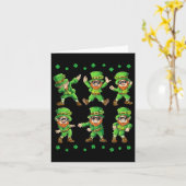 Carte Lutins dansants Garçons Filles Saint-Patrick (Fleur jaune)