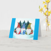Carte Lutins de Noël (Fleur jaune)