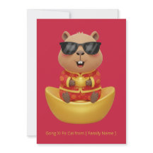 Lutrin Capybara Yuanbao Nouvel An Chinois Prospéri